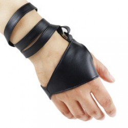 Half-fingered leather glove dance leather U imitation leather Lady Leather Spring and Summer Night Bundle store performance Lady Ga