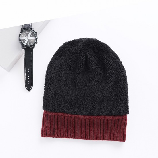 2025 Autumn And Winter Manufacturers Supply Cross-border Men's And Women's Knitted Padded Warm Wool Hat Scarf Gloves Three-piece Set 2025 Autumn And Winter Manufacturers Supply Cross-border Men's And Women's Knitted Padded Warm Wool Hat Scarf Gloves Three-piece Set