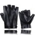 Cycling leather half-finger gloves for men and women, imitation leather half-finger, exposed fingers, outdoor fitness, anti-slip, driving and dancing