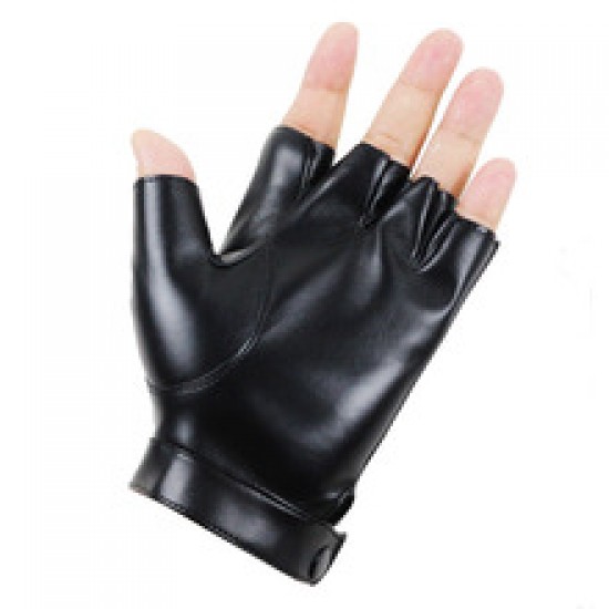 Cycling leather half-finger gloves for men and women, imitation leather half-finger, exposed fingers, outdoor fitness, anti-slip, driving and dancing Cycling leather half-finger gloves for men and women, imitation leather half-finger, exposed fingers, outdoor fitness, anti-slip, driving and dancing