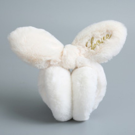 Rabbit ears can move ear cups to keep warm. Winter Korean version cute student cartoon plush folding ear warmers for ladies Rabbit ears can move ear cups to keep warm. Winter Korean version cute student cartoon plush folding ear warmers for ladies