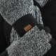 2025 Autumn And Winter Cross-border Europe And The United States New Knitted Double-sided Color Matching Scarf Thickened Scarf Hat Gloves Three-piece Set 2025 Autumn And Winter Cross-border Europe And The United States New Knitted Double-sided Color Matching Scarf Thickened Scarf Hat Gloves Three-piece Set