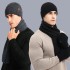 Europe And The United States Cross-border Autumn And Winter Warm Suit Mixed Color Knitted Wool Thickened Hat Scarf Gloves Three Manufacturers In Stock