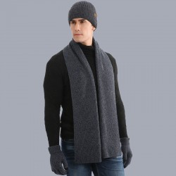 Europe And The United States Cross-border Autumn And Winter Warm Suit Mixed Color Knitted Wool Thickened Hat Scarf Gloves Three Manufacturers In Stock