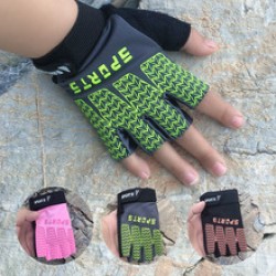Zhongda Tong Children's half-finger Gloves Bicycle, suitable for both men and women, anti-slip outdoor balance mountain bike ride in autumn