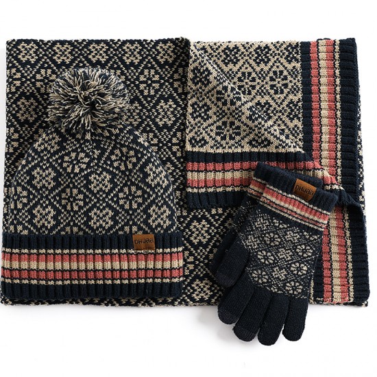 Dhjaa Manufacturers Amazon Winter New European And American Knitted Scarf Warm Wool Hat Scarf Gloves Three Pieces Dhjaa Manufacturers Amazon Winter New European And American Knitted Scarf Warm Wool Hat Scarf Gloves Three Pieces