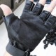 Leather half-finger gloves, sheepskin men's driving sports, suede palm design, cycling tactics, casual fitness gloves Leather half-finger gloves, sheepskin men's driving sports, suede palm design, cycling tactics, casual fitness gloves