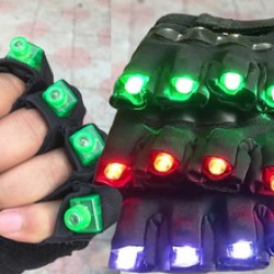 Laser LED light-emitting gloves, multi-point accessories, performance lights, stage equipment, laser head, performance, bar gloves
