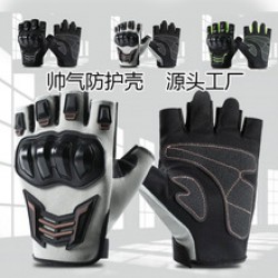 Motorcycle half-finger gloves, summer riding sports, outdoor tactics, men's racing, anti-slip motorcycle gloves wholesale