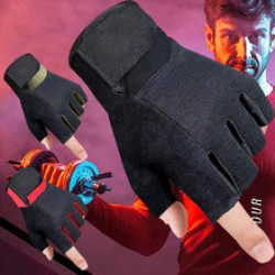 Fitness gloves, sports half-finger dumbbell equipment, anti-slip and breathable training, weightlifting hand guards, men's and women's extended wrist guards