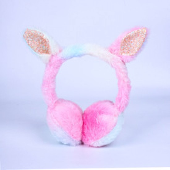 Cross-border ear cups, fashionable sequins, rabbit-ear ear tips, simple rainbow series ear bags, plush, colorful and warm ear cups Cross-border ear cups, fashionable sequins, rabbit-ear ear tips, simple rainbow series ear bags, plush, colorful and warm ear cups