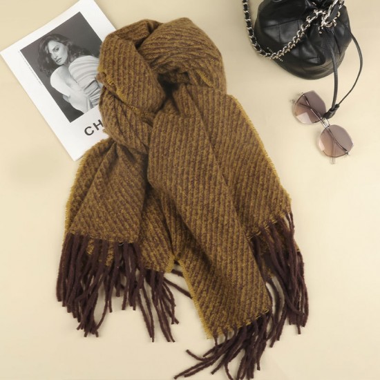 Korean-style overcoat, scarf, winter versatile, internet-famous bestseller, thickened knitted student versatile shawl, warm couple's scarf Korean-style overcoat, scarf, winter versatile, internet-famous bestseller, thickened knitted student versatile shawl, warm couple's scarf