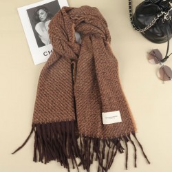 Korean-style overcoat, scarf, winter versatile, internet-famous bestseller, thickened knitted student versatile shawl, warm couple's scarf