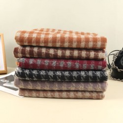 Winter's new thousand-bird checkered ins faux cashmere scarf for women, Korean version versatile student shawl, dual-purpose warm scarf for men