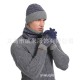 Men's Winter Warm Collar Cold Knitted Hat Cross-border Foreign Trade Scarf Kit Factory Direct Supply Wholesale Men's Winter Warm Collar Cold Knitted Hat Cross-border Foreign Trade Scarf Kit Factory Direct Supply Wholesale