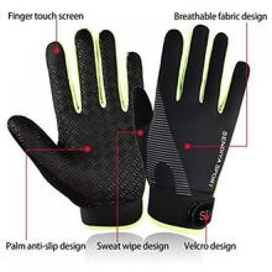 Summer sun protection gloves, cycling men and women, ice silk breathable thin, outdoor sports, fishing, anti-slip touch screen manufacturer wholesale Summer sun protection gloves, cycling men and women, ice silk breathable thin, outdoor sports, fishing, anti-slip touch screen manufacturer wholesale