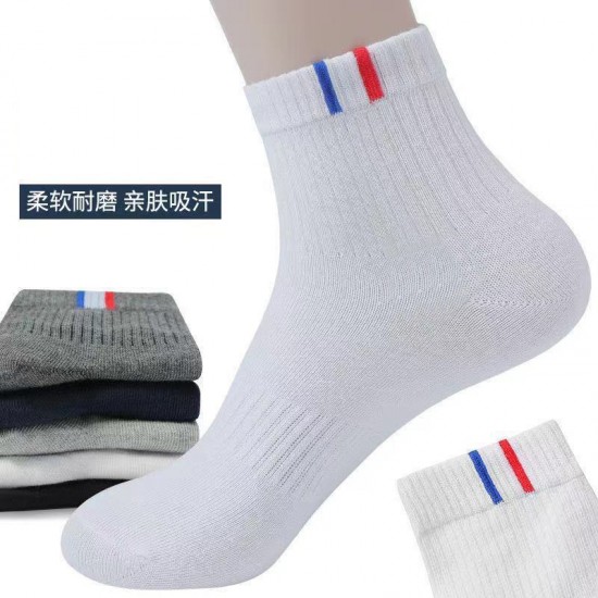 Cross-border cotton socks for autumn and winter, men's sweat-absorbing, breathable and thickened mid-leg socks, men's socks for all seasons and sports socks in stock Cross-border cotton socks for autumn and winter, men's sweat-absorbing, breathable and thickened mid-leg socks, men's socks for all seasons and sports socks in stock