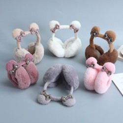 The new Korean-style winter warm ear cups are fashionable, sweet and girlish. The cat-ear folding ear cups keep the ears warm and cozy