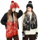 2025 Cross-border Foreign Trade Amazon Winter Needle Ladies Jacquard Padded Imitation Mink Velvet Scarf Hat Gloves Three-piece Set 2025 Cross-border Foreign Trade Amazon Winter Needle Ladies Jacquard Padded Imitation Mink Velvet Scarf Hat Gloves Three-piece Set