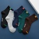 New men's mid-top cotton socks for autumn and winter in stock, anti-sweat-absorbing casual LC letter sports socks manufacturer, keep warm New men's mid-top cotton socks for autumn and winter in stock, anti-sweat-absorbing casual LC letter sports socks manufacturer, keep warm