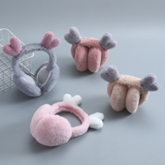 Ladies' plush cartoon ear warmers, student fleece winter ear warmers and ear bags, autumn and winter ladies' warm ear warmers and ear covers Ladies' plush cartoon ear warmers, student fleece winter ear warmers and ear bags, autumn and winter ladies' warm ear warmers and ear covers