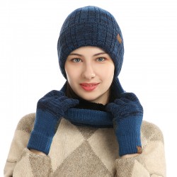 Cross-border Explosions Outdoor Scarf Men's And Women's 2025 New Warm Suit Cold-proof Scarf Set Fleece-lined Thick Wool Cap