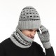 2025 Europe And The United States In Autumn And Winter Men's Warm Wool Hat Knitted Thickened Adult Hat Scarf Gloves Three-piece Set Manufacturers 2025 Europe And The United States In Autumn And Winter Men's Warm Wool Hat Knitted Thickened Adult Hat Scarf Gloves Three-piece Set Manufacturers