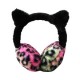 Wholesale of 2023 new warm and anti-freezing leopard print rabbit fur ear cups, foldable outdoor travel windproof hair bands and ear bags Wholesale of 2023 new warm and anti-freezing leopard print rabbit fur ear cups, foldable outdoor travel windproof hair bands and ear bags