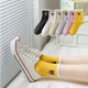 Cross-border autumn and winter cartoon and anime women's socks, Japanese cute bear socks, color-matching mid-top ins trendy casual socks manufacturer Cross-border autumn and winter cartoon and anime women's socks, Japanese cute bear socks, color-matching mid-top ins trendy casual socks manufacturer