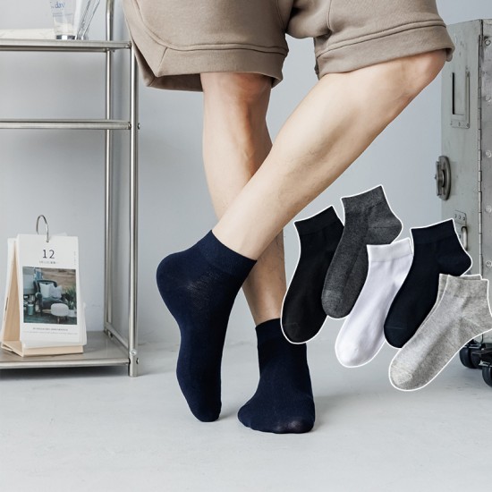 Spring and summer new men's all-cotton mesh thin boat socks, solid color simple, sweat-absorbent and breathable, pure cotton shallow socks wholesale Spring and summer new men's all-cotton mesh thin boat socks, solid color simple, sweat-absorbent and breathable, pure cotton shallow socks wholesale