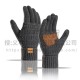 2025 Amazon New Winter Outdoor Riding Plus Warm Ladies Knitted Gloves Palm Plus Leather Non-slip Gloves 2025 Amazon New Winter Outdoor Riding Plus Warm Ladies Knitted Gloves Palm Plus Leather Non-slip Gloves
