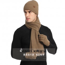 Factory Autumn And Winter New European And American Knitted Hat Suit Amazon Men's And Women's Winter Solid Color Scarf Hat Three-piece Set