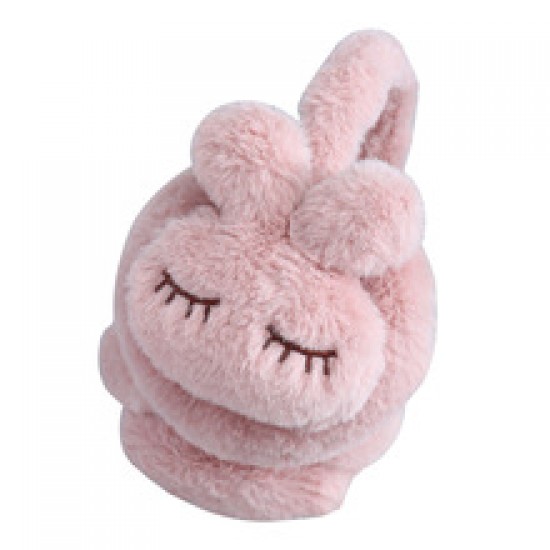 Folding hamburger ear cups, folding warm ear cups, carry solid-color winter cold-proof and frost-proof plush ear cups for both men and women