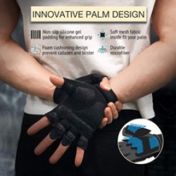 Fitness gloves, sports half-finger dumbbell equipment, anti-slip and breathable training, weightlifting hand guards, men's and women's extended wrist guards