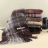 A Korean-style checkered color-blocking faux cashmere scarf with a winter atmosphere, a thickened warm shawl for women, tassels, and a student scarf