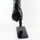 50CM touch screen leather super-long gloves, extended dancing leather jacket elbow guard, black sexy nightclub lady fur gloves