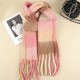 2024 New Fairy Pink gradient Korean style fringed mohair scarf, women's winter warm scarf, imitation cashmere scarf 2024 New Fairy Pink gradient Korean style fringed mohair scarf, women's winter warm scarf, imitation cashmere scarf
