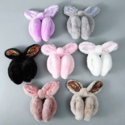 Factory wholesale creative ear protectors, autumn and winter warm ear cups, rabbit ear folding ear bags, ear covers and warm ear cups