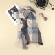 Blue checkered whitening scarf for women, thick and warm faux cashmere scarf for autumn and winter, student Korean version versatile shawl trendy Blue checkered whitening scarf for women, thick and warm faux cashmere scarf for autumn and winter, student Korean version versatile shawl trendy