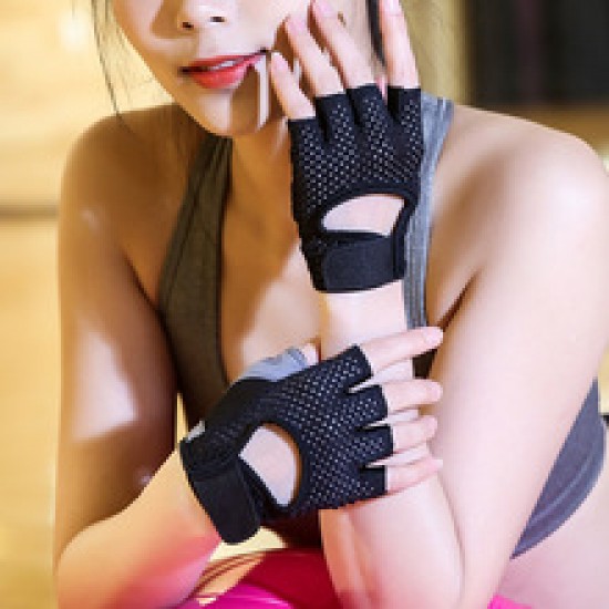 Wholesale fitness half-finger gloves for women, thin yoga exercise equipment, training, hand leakage, back calluses, anti-slip horizontal bar gloves Wholesale fitness half-finger gloves for women, thin yoga exercise equipment, training, hand leakage, back calluses, anti-slip horizontal bar gloves