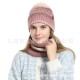 Amazon Autumn And Winter Cross-border European And American Women's Scarf Hat Two-piece Set Gradient Wind Warm Knitted Wool Hat Amazon Autumn And Winter Cross-border European And American Women's Scarf Hat Two-piece Set Gradient Wind Warm Knitted Wool Hat