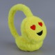 Cute smiling face ear cups, plush children's warm ear tips, telescopic ear cups, cartoon children's ear protection