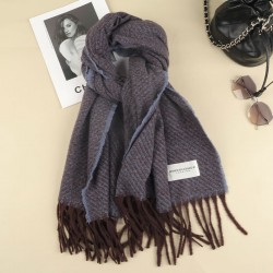 Korean-style overcoat, scarf, winter versatile, internet-famous bestseller, thickened knitted student versatile shawl, warm couple's scarf