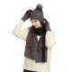 2025 Cross-border Foreign Trade Amazon Winter Needle Ladies Jacquard Padded Imitation Mink Velvet Scarf Hat Gloves Three-piece Set 2025 Cross-border Foreign Trade Amazon Winter Needle Ladies Jacquard Padded Imitation Mink Velvet Scarf Hat Gloves Three-piece Set
