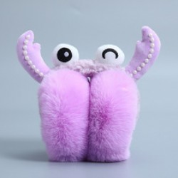 Foldable and stretchable ear tips for warmth, cute for female students. Fluffy ear cups for winter, ear caps for men, and ear protection for women, keeping the ears warm