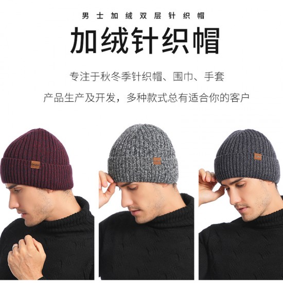 Winter Cross-border Wool Hat Middle-aged And Elderly European And American Knitted Amazon Warm Fleece-lined Hat Manufacturers In Stock Wholesale Winter Cross-border Wool Hat Middle-aged And Elderly European And American Knitted Amazon Warm Fleece-lined Hat Manufacturers In Stock Wholesale