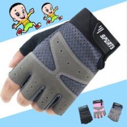 Children's half-finger gloves, outdoor fitness activities, anti-calluses for children, weightlifting exercises, anti-slip pull-ups training