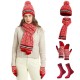 Amazon Winter New European And American Knitted Scarf Warm Wool Christmas Hat Scarf Gloves Socks Kit Amazon Winter New European And American Knitted Scarf Warm Wool Christmas Hat Scarf Gloves Socks Kit