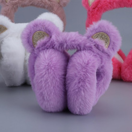 Ear cups, warm ear covers for girls in autumn and winter, Korean version of cute student ear covers, cartoon ear protectors, plush ear bags, anti-freezing and folding Ear cups, warm ear covers for girls in autumn and winter, Korean version of cute student ear covers, cartoon ear protectors, plush ear bags, anti-freezing and folding