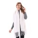 New European and American autumn and winter warm solid-color faux cashmere scarf for women, thickened soft mohair tassel scarf shawl New European and American autumn and winter warm solid-color faux cashmere scarf for women, thickened soft mohair tassel scarf shawl